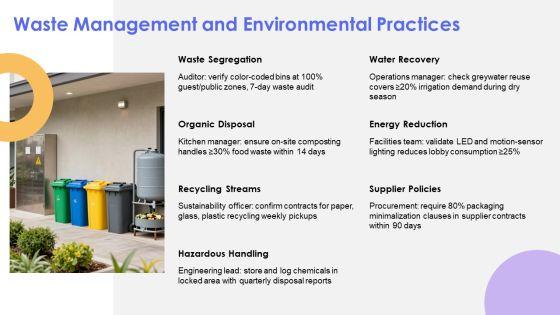 Hotel Site Inspection Checklist PPT Template VM