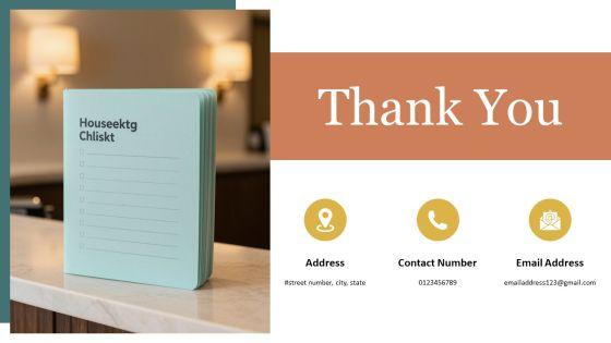 Housekeeping Inspection Checklist PPT Slides VM
