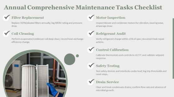 Hvac Preventive Maintenance Checklist PDF PPT Example VM