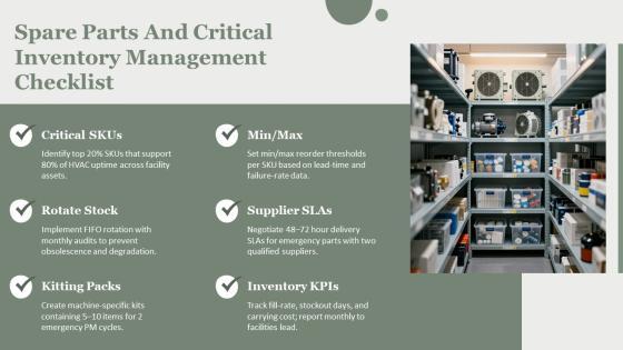 Hvac Preventive Maintenance Checklist PDF PPT Example VM