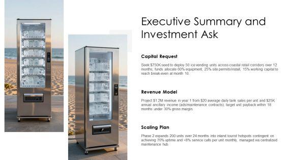 Ice Vending Machine Business Plan PPT Information VM