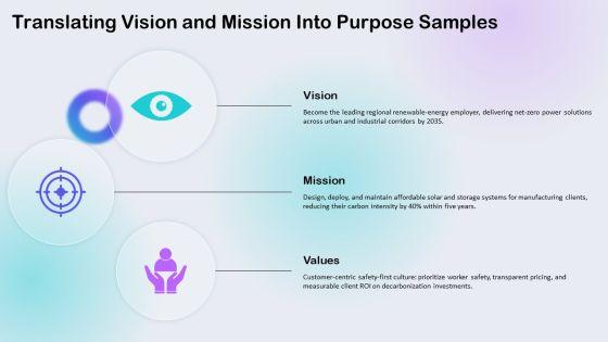 Identifying The Purpose Sample For Organizational Goal Setting PPT Demonstration VM