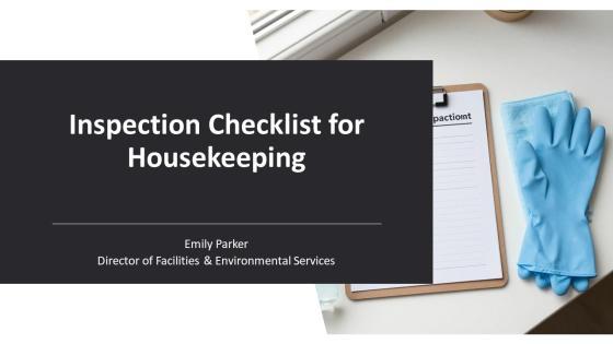 Inspection Checklist For Housekeeping PPT Structure VM