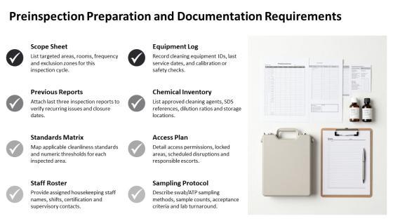 Inspection Checklist For Housekeeping PPT Structure VM