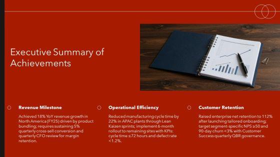Key Achievements For Corporate Achievement Recognition PPT Example VM