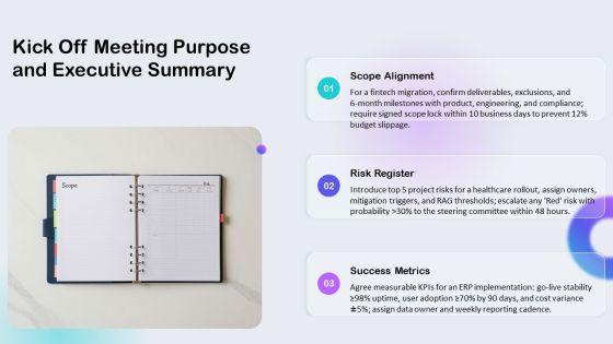 Kick Off Meeting PowerPoint Template 02 PPT Presentation VM
