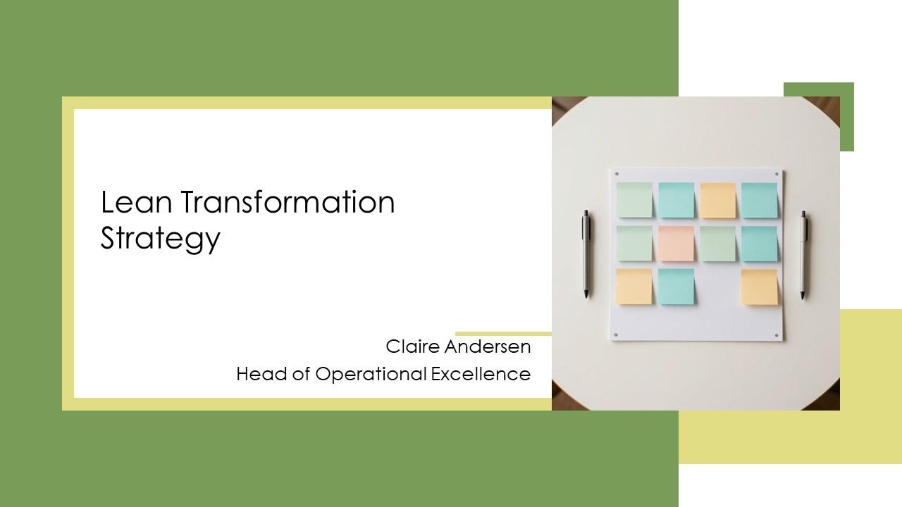 Lean Transformation Strategy PPT Demonstration VM