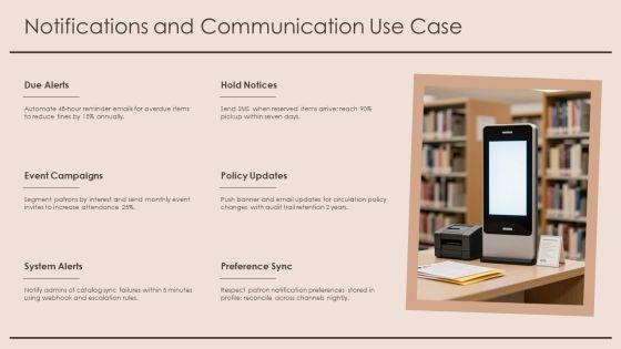 Library System Use Case Diagram PPT Mockup VM