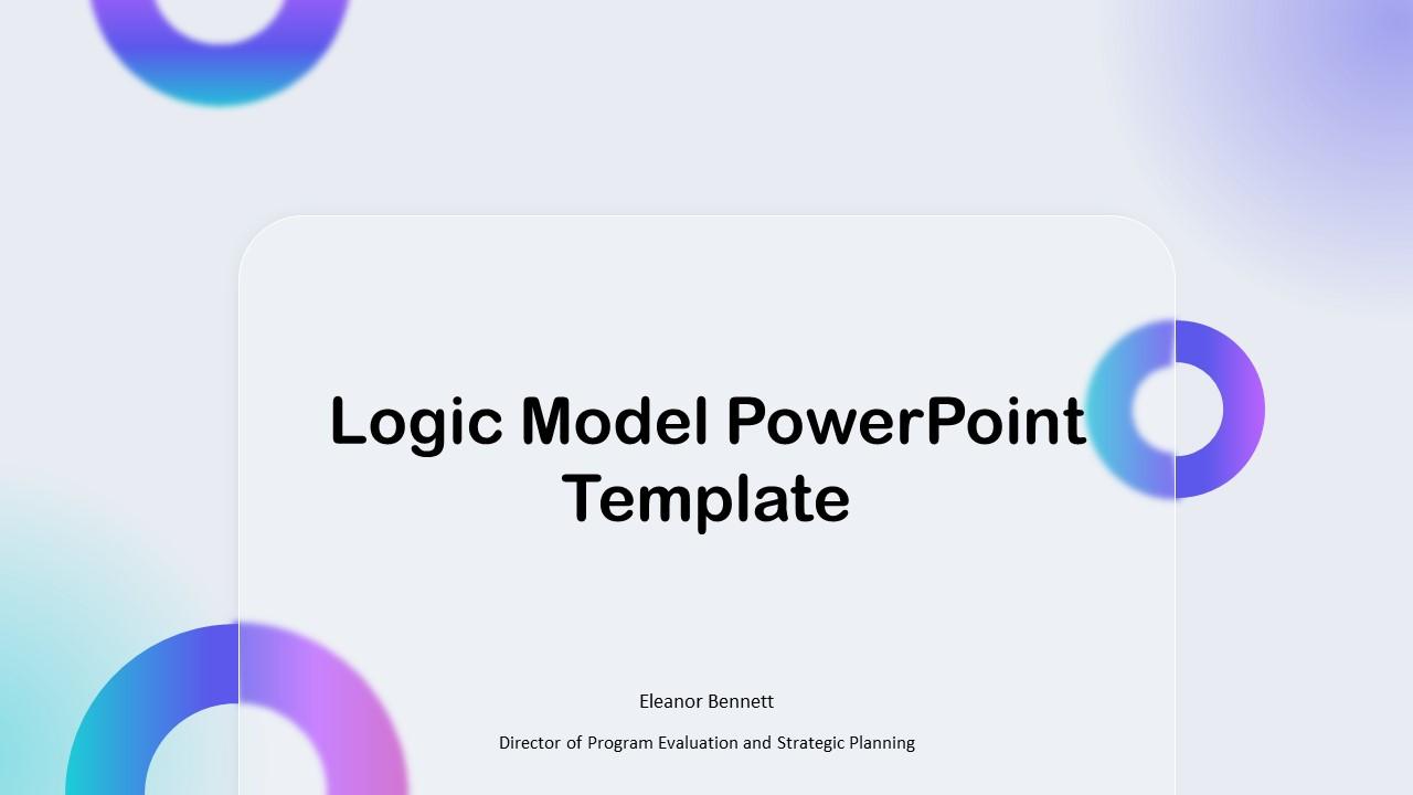 Logic Model PowerPoint Template 02 PPT Information VM
