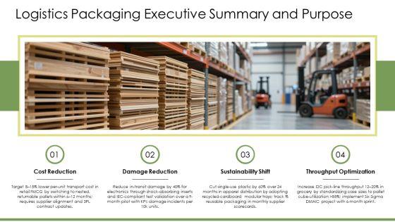 Logistics Packaging PPT PowerPoint VM