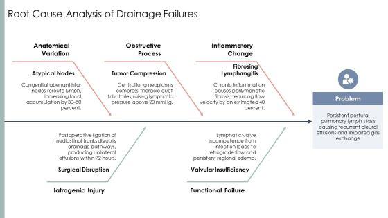 Lymphatic Drainage Of Lungs Flowchart PPT Template VM