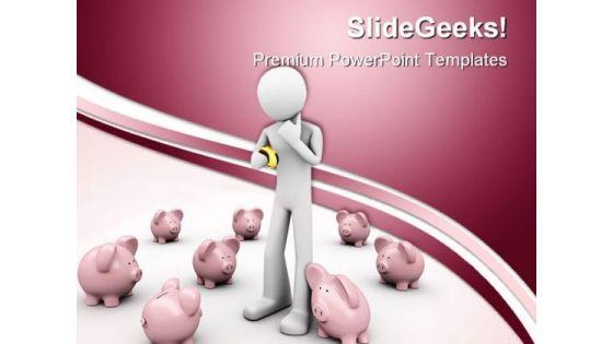 Man Making Choice Where To Save Future PowerPoint Templates And PowerPoint Backgrounds 0311 Man Making Choice Where To Save Future PowerPoint Templates And PowerPoint Backgrounds 0311