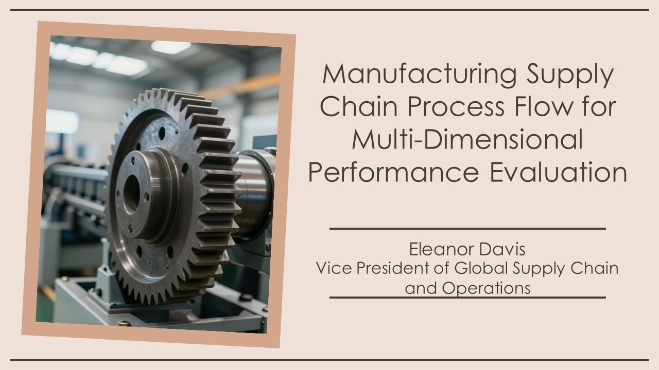 Manufacturing Supply Chain Process Flow For Multi Dimensional Performance Evaluation PPT PowerPoint VM