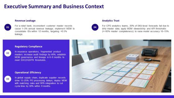 Master Data Management Business Case PPT Presentation VM