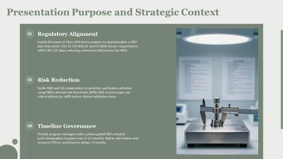 Medical Device Verification And Validation Plan PPT Guidelines VM