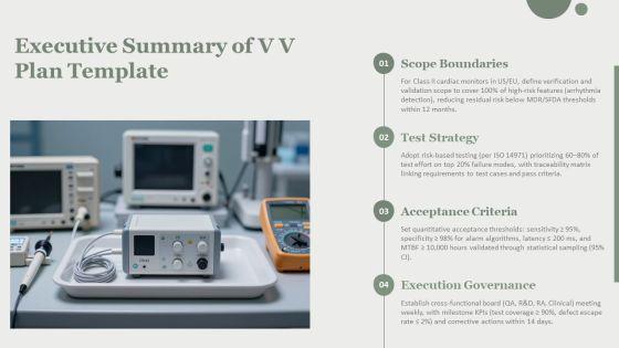 Medical Device Verification And Validation Plan PPT Guidelines VM