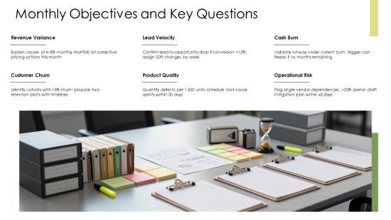 Monthly Metrics Report PPT Sample VM