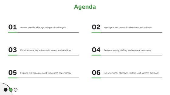 Monthly Review For Monthly Operational Oversight PPT Sample VM