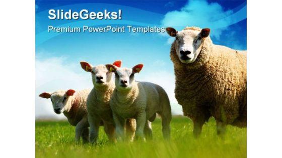 mother_and_kids_animals_powerpoint_template_1110_title.jpg
