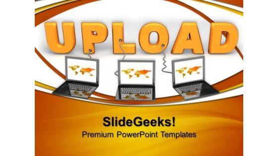 multiple_wired_to_upload_internet_powerpoint_templates_and_powerpoint_themes_0612_title.jpg