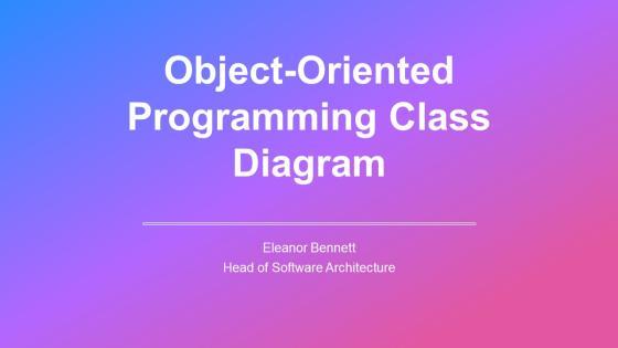Object Oriented Programming Class Diagram PPT Information VM