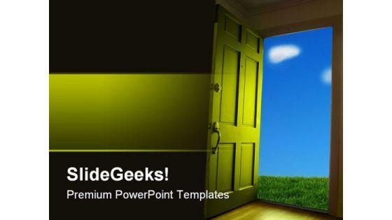 open_door_to_nature_metaphor_powerpoint_themes_and_powerpoint_slides_0811_title.jpg