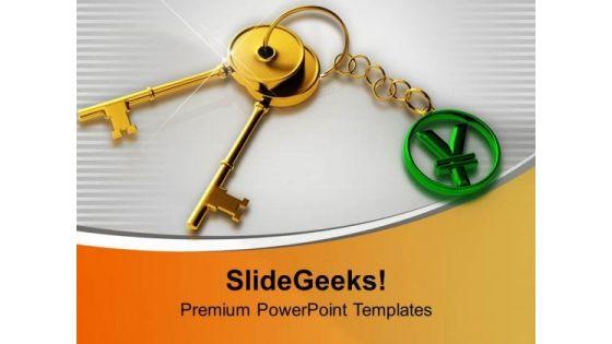 pair_of_golden_keys_with_yen_key_chain_powerpoint_templates_ppt_backgrounds_for_slides_0213_title.jpg