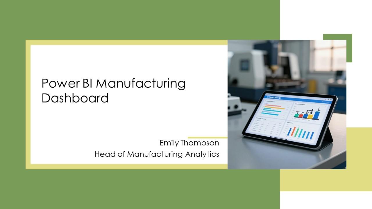 Power BI Manufacturing Dashboard PPT Designs VM