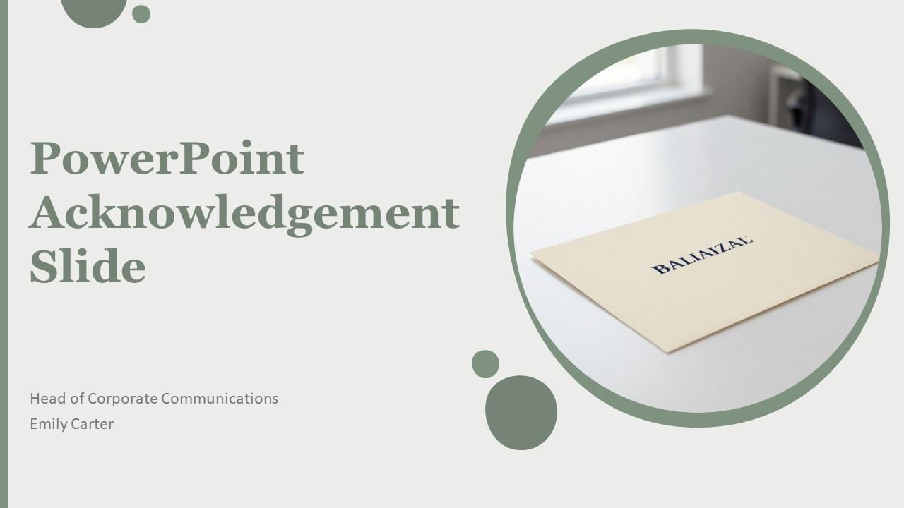 PowerPoint Acknowledgement PPT Outline VM