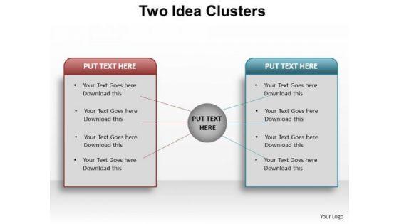PowerPoint Slide Layout Leadership Two Idea Clusters Ppt Design PowerPoint Slide Layout Leadership Two Idea Clusters Ppt Design