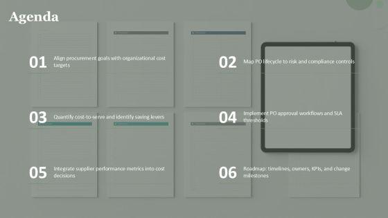 Procurement Purchase Orders And Cost For Cost Control PPT Example VM