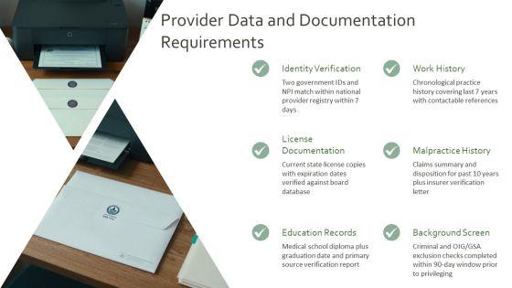 Provider Credentialing Process Flow Chart PPT Template VM
