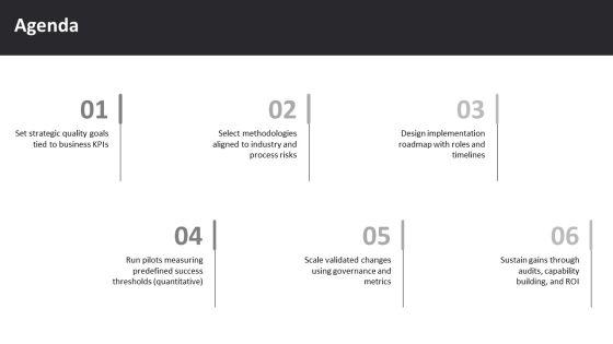 Quality Improvement Methodologies PPT Outline VM
