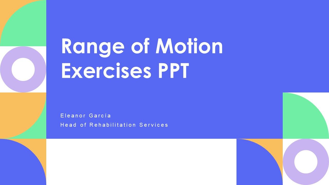 Range Of Motion Exercises PPT Example VM