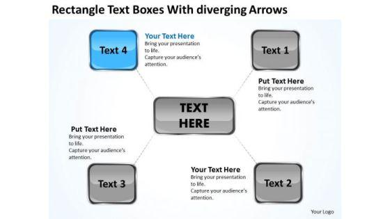 Rectangle Text Boxes With Diverging Arrows Chart Cycle Process PowerPoint Slides Rectangle Text Boxes With Diverging Arrows Chart Cycle Process PowerPoint Slides