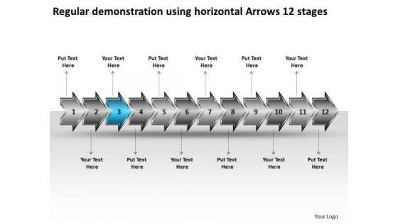 regular_demonstration_using_horizontal_arrows_12_stages_technical_drawing_powerpoint_slides_1.jpg
