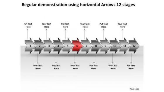 regular_demonstration_using_horizontal_arrows_12_stages_visio_office_powerpoint_slides_1.jpg