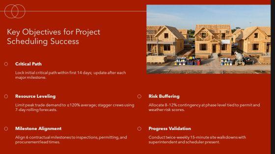 Residential Construction Project Scheduling PPT Slides VM