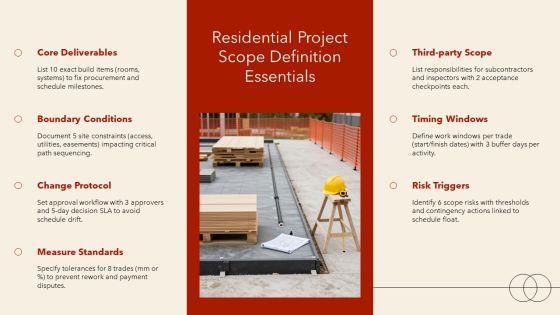 Residential Construction Project Scheduling PPT Slides VM