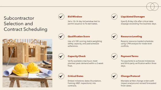 Residential Construction Project Scheduling PPT Slides VM