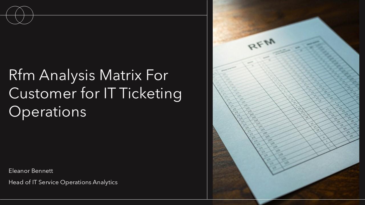 Rfm Analysis Matrix For Customer For IT Ticketing Operations PPT Guidelines VM