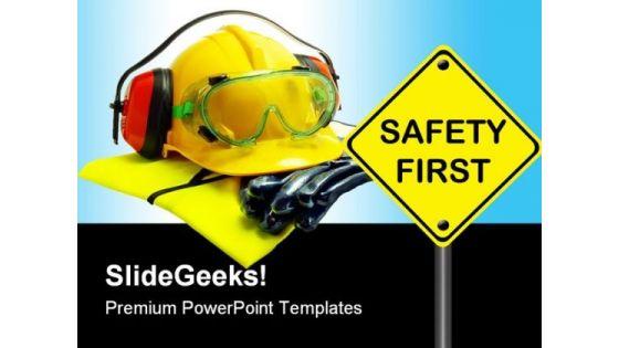 Safety First Construction PowerPoint Backgrounds And Templates 1210 Safety First Construction PowerPoint Backgrounds And Templates 1210