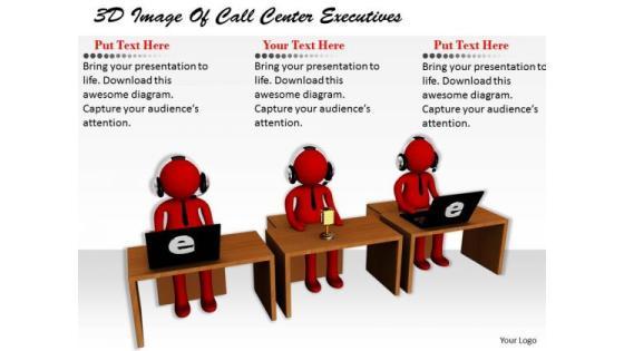 Sales Concepts 3d Image Of Call Center Executives Characters Sales Concepts 3d Image Of Call Center Executives Characters