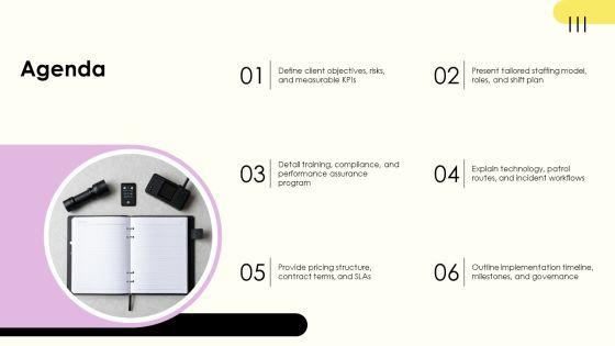 Security Guard Service Proposal PPT Mockup VM