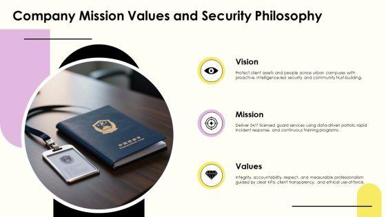 Security Guard Service Proposal PPT Mockup VM