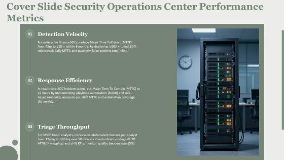 Security Operations Center Performance Metrics PPT Structure VM