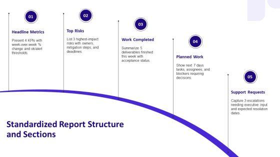 Simple Weekly Status Report PPT Template VM
