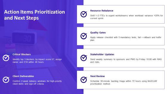 Simple Weekly Status Report PPT Template VM