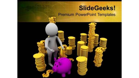 Small Savings Are Good For Future Needs PowerPoint Templates Ppt Backgrounds For Slides 0613 Small Savings Are Good For Future Needs PowerPoint Templates Ppt Backgrounds For Slides 0613