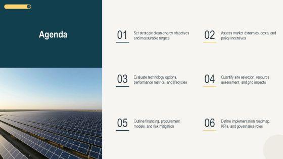 Solar Energy Introduction For Clean Energy Strategy PPT Sample VM
